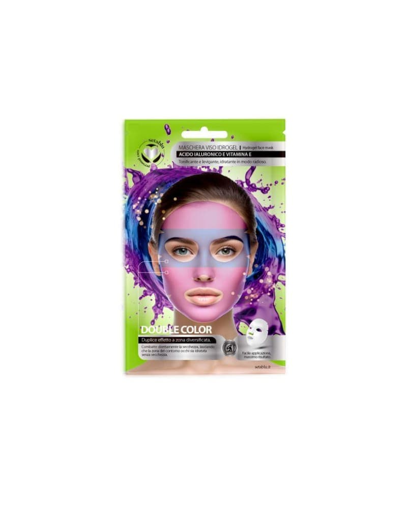 SETABLU MASKE DOUBLE COLOR PER FTYRE ME ACID HYLARONIK DHE VITAMIN E